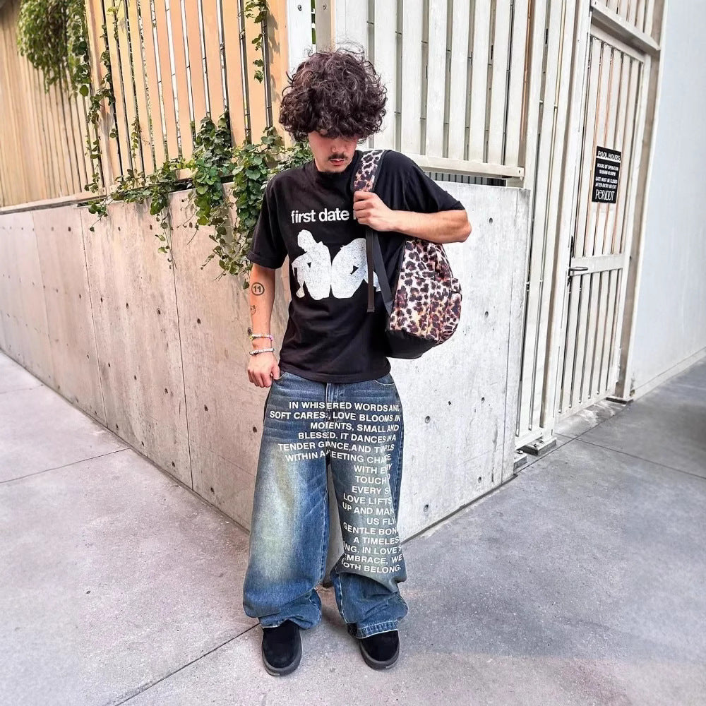 TYPOGRAPH DENIM BLUE