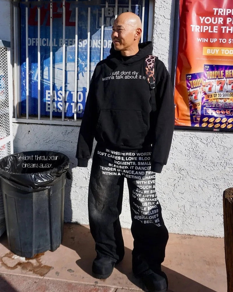 TYPOGRAPH DENIM BLACK